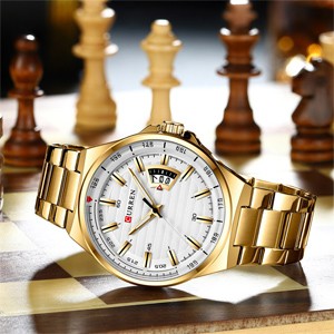 Curren 8375 Golden Watch for Men