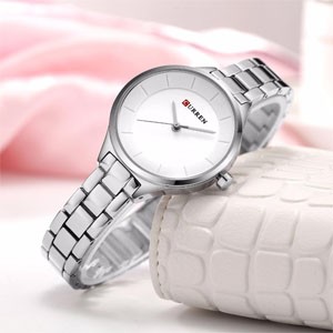 Curren 9015 Silver Watch For Women